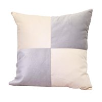 Máxima Design - Cojín Gabriela Gris Blanco Felpa 50X50 Cm