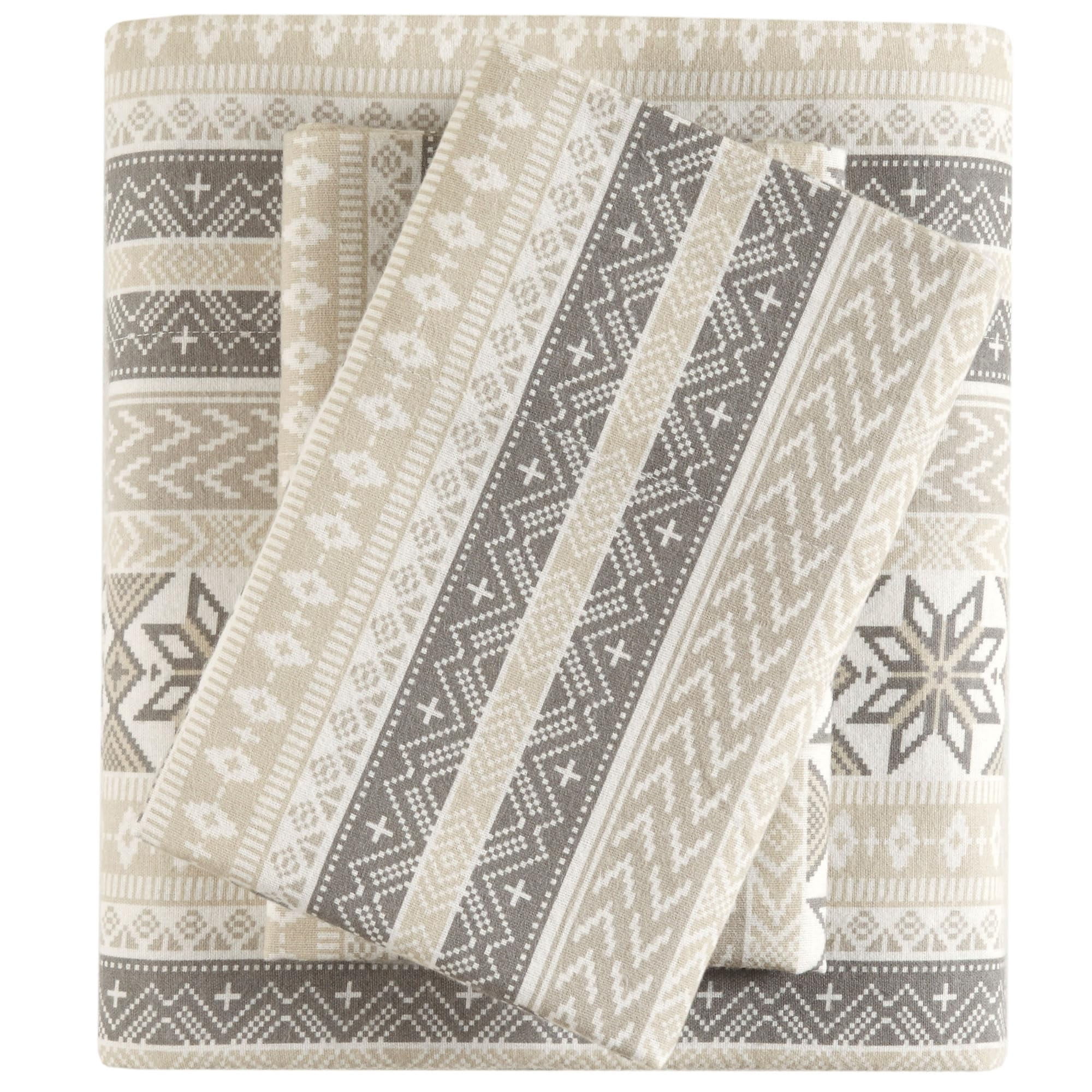 Juego De Sábanas Sleep Philosophy True North Flannel Cotton King