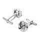thumbnail image 2 of 2 Piezas De Gemelos De Nudo Y Tachuelas De Metal Para Traje De Fiesta, Negocios, Bodas, Plata, 2 of 3