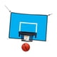 thumbnail image 4 of Trampolines Baloncesto Aro Accesorio Juguete Exterior Con Pelota Baloncesto Portería Azul 45cmx35cm, 4 of 5