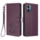 thumbnail image 1 of Motorola MOTO G Play 2025 Funda Billetera con Estampado de Gato, Morado Oscuro, 1 of 6
