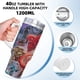 thumbnail image 5 of Calabozos y Dragones Vaso aislado de acero inoxidable con asa, diseño temático, regalo para familia, amigos y fans; incluye pajita y encaja en el portavasos estándar, 40 oz, 5 of 6