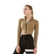 thumbnail image 1 of Poleron Crop Con Cierre Beige S, 1 of 3