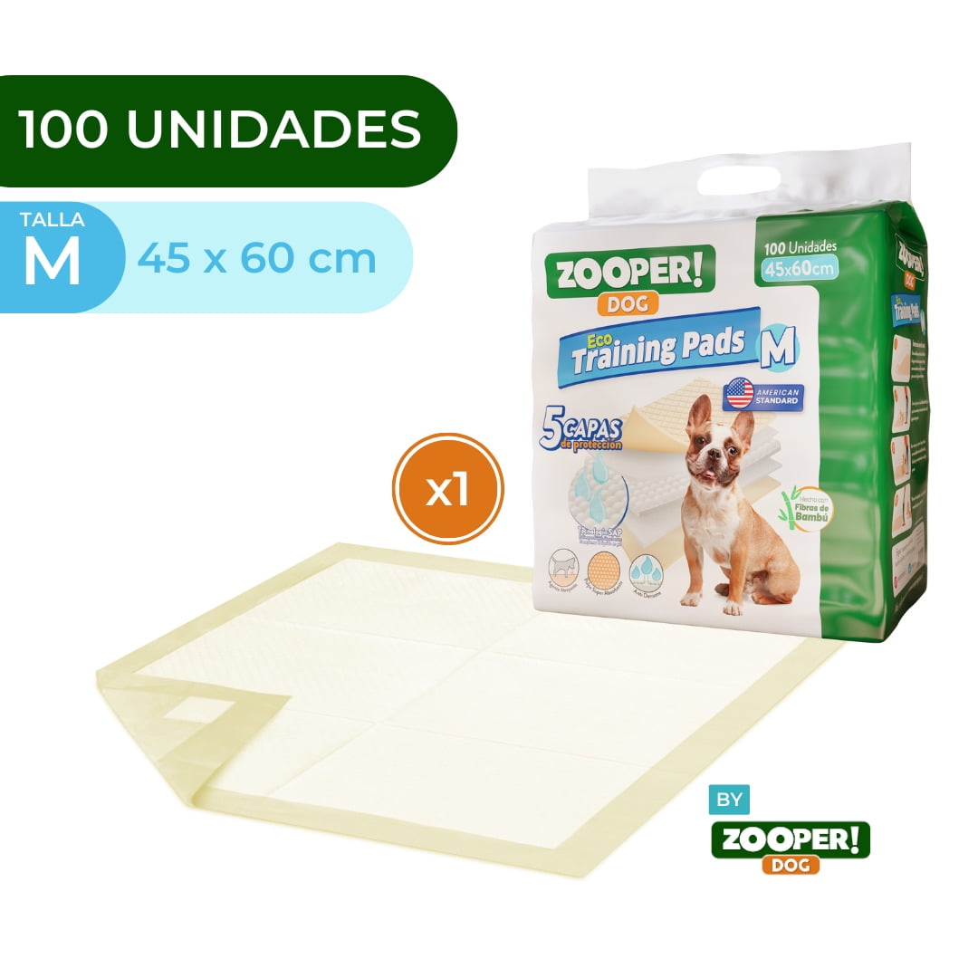 Zooper Pets - 100 Pañales Sabanillas Mascotas Perros 45x60cm Zooper Dog