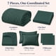 thumbnail image 2 of CozyLux Juego de Cama Queen, 7 Piezas Verde Bosque con Textura Seersucker (Bed in a Bag), 2 of 9