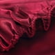 thumbnail image 4 of Sábana Bajera Ajustable De Seda Satinada Color Rojo Vino Tamaño Queen, 4 of 9