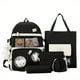 thumbnail image 3 of 5pcs Backpack Crossbody Bag Handbag Drawstring Bag And Pen Bag Set, Ultralight Burden Reduction Schoolbag Set, Cute Bear Pendant Backpack, Women's Men's Backpack, Preppy Large-capacity Travel Bag, 3 of 5