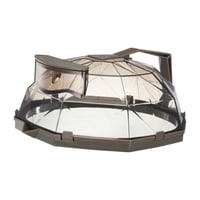 Bothyi - Cubierta Para Microondas Tapa Con Tanque De Almacenamiento De Agua Fácil De Ordenar Y Limpiar Marrón