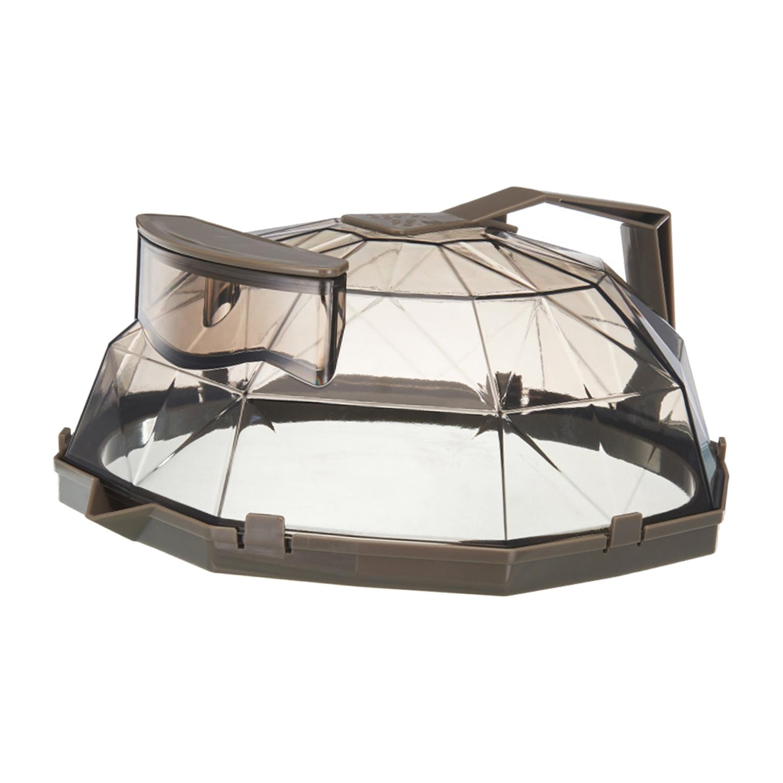 Bothyi - Cubierta Para Microondas Tapa Con Tanque De Almacenamiento De Agua Fácil De Ordenar Y Limpiar Marrón