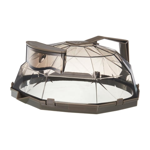 Bothyi - Cubierta Para Microondas Tapa Con Tanque De Almacenamiento De Agua Fácil De Ordenar Y Limpiar Marrón