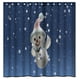 thumbnail image 1 of Cortina de ducha con diseño de muñeco de nieve, juego de cortinas de baño con ganchos, tamaño 36 x 72 pulgadas, 1 of 3