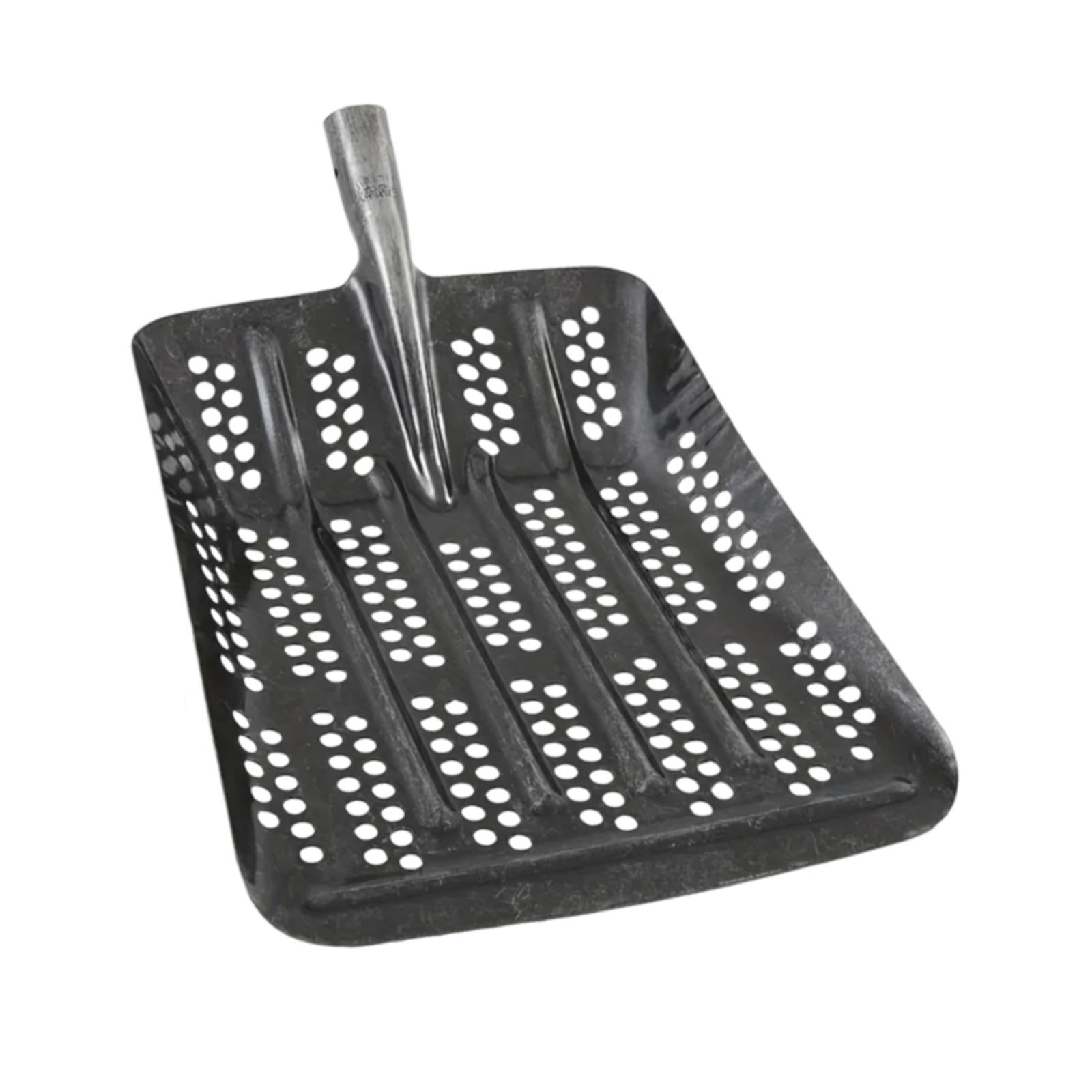 Ioensy - Pala Tamizadora De Acero Profesional, Fácil De Limpiar, Portátil, Para Tierra Con Fugas, Agujero Redondo Grande