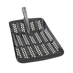 Ioensy - Pala Tamizadora De Acero Profesional, Fácil De Limpiar, Portátil, Para Tierra Con Fugas, Agujero Redondo Grande