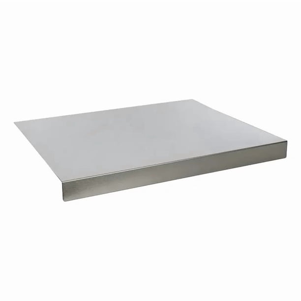 Tabla de cortar para cocina, 30x40 Cm tabla de cortar de acero inoxidable 304 de grado alimenticio con borde, tabla de cortar de metal para carne, frutas, verduras, pan y horneado