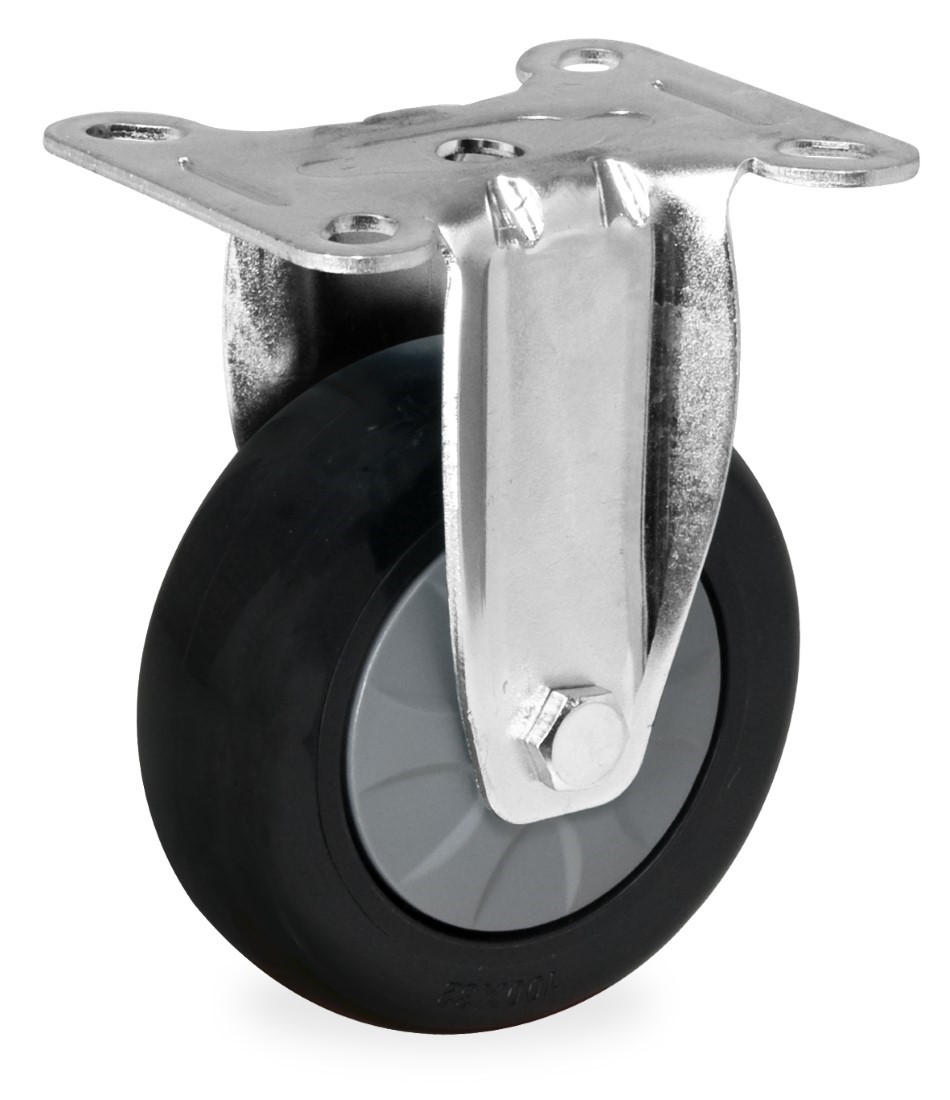 Supo - Z03 Pu Rueda Fija Base Plana 75Mm