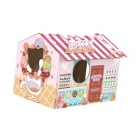 Ioensy - Cat Scratcher House Hideout Catboard House Para Jugar Dormido