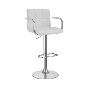 Global Latin - Pack 2 Sillas Taburete Giratoria Con Posabrazo Blanco
