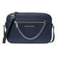 thumbnail image 1 of Cartera Michael Kors Womens Jet Set Large Saffiano Leather Crossbody Bag 35T1STTC9L414 Navy, 1 of 2