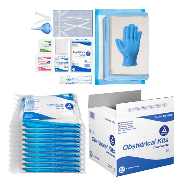 Kits obstétricos Dynarex, desechables completos, para uso de emergencia