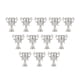 thumbnail image 1 of 12 Uds. Tarros de almacenamiento para dulces, regalos, trofeos, copas de trofeo para celebración, accesorios para fotos, decoración de habitación de c Plata, 1 of 5