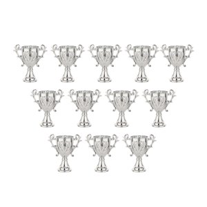 Magideal - 12 Uds. Tarros De Almacenamiento Para Dulces, Regalos, Trofeos, Copas De Trofeo Para Celebración, Accesorios Para Fotos, Decoración De Habitación De C Plata