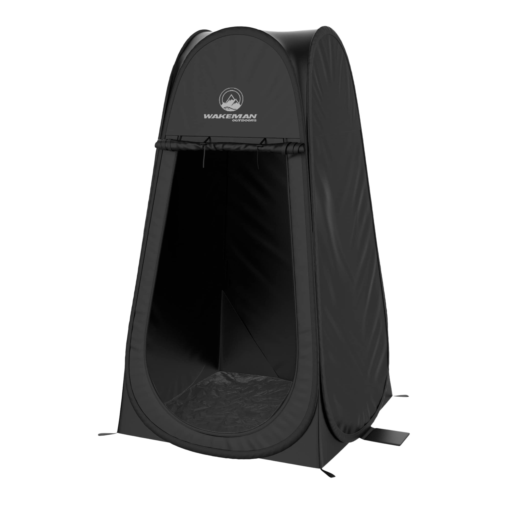 Carpa De Ducha Plegable Con Forma De Cápsula Wakeman Outdoors, Color Negro