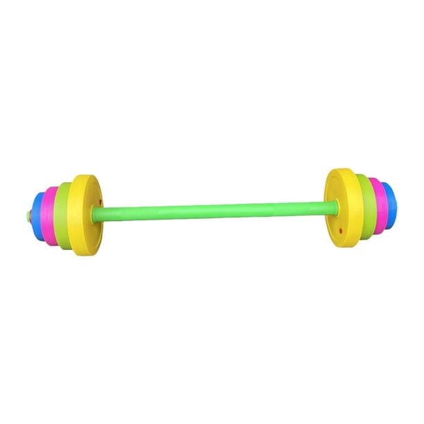 Paquete de 2 Mancuernas de Juguete para Niños, Pesas de Gimnasio para Niños Pequeños, Culturismo para Niños de 3 años en Adelante, Educación de Desarr 1 Mango 49 cm
