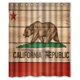 thumbnail image 1 of Cortina de ducha con la bandera de la República de California, juego de cortina de baño con ganchos, tamaño 60 x 72 pulgadas, 1 of 3