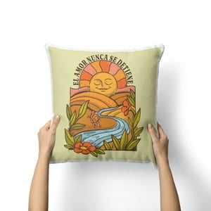 Creango - Cojin Decorativo El Amor Nunca Se Detiene