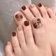 thumbnail image 1 of 24pcs Cute Cat Press On Toe Nails Square Fake Toe Nails Glossy Full Cover Glitter Silver Powder Stick On Nails False Toe Nails With Glue Sticker And Nails File For Women Girls, 1 of 3