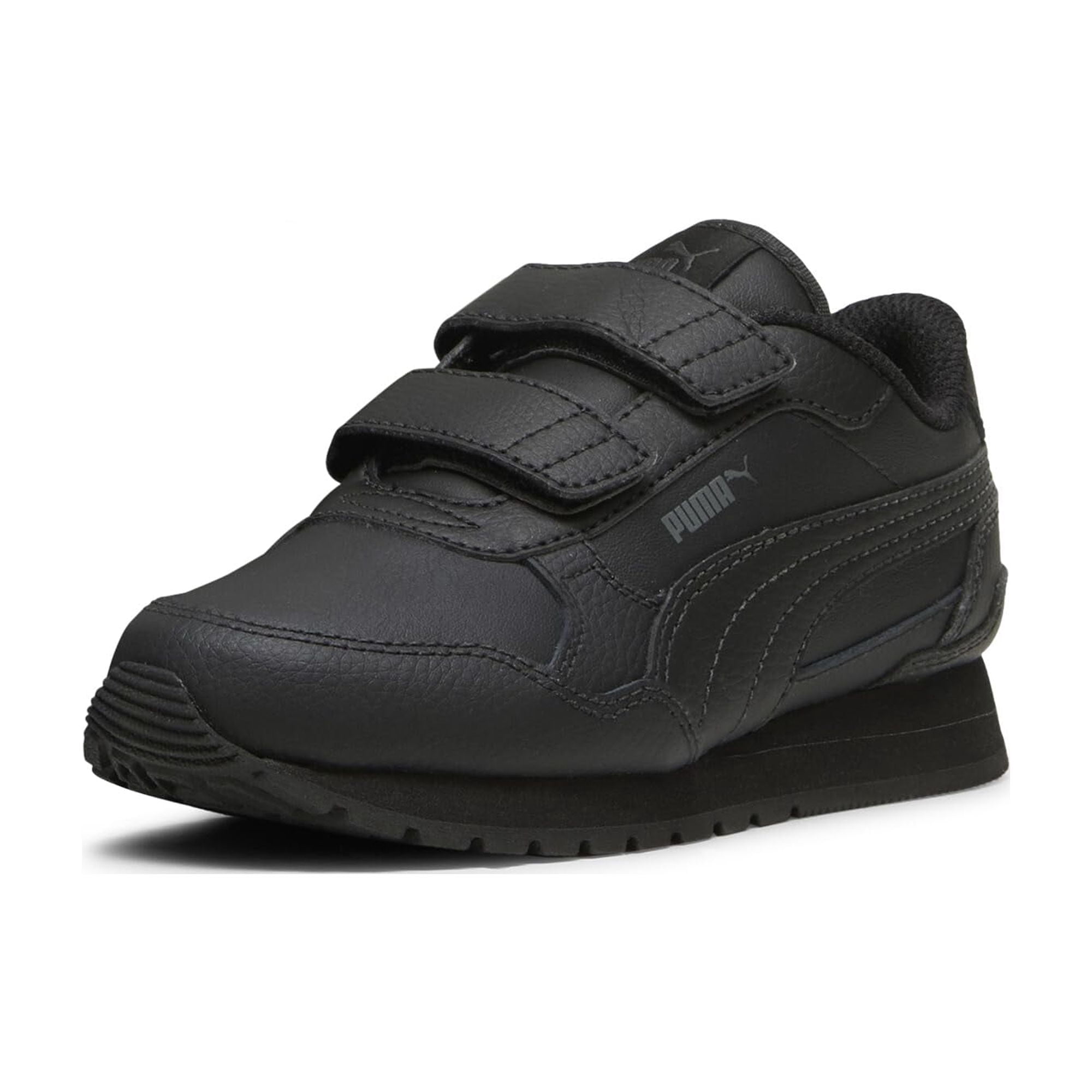 Zapatilla Puma Baby St Runner V2 Con Velcro, Color Negro Y Sombra Oscura