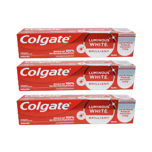 Pack 3 Pasta Dental Colgate Luminous White Brilliant 140G