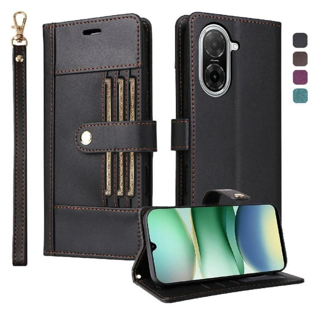 FOXDOCK Funda tipo Cartera para Xiaomi Redmi A5 – Cubierta de Cuero PU con Múltiples Ranuras, Bolsillo para Efectivo y Correa de Muñeca