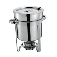 Magideal - Calentador De Alimentos Para Catering, Sopas, Cereales Calientes, Reutilizables Con Soporte Para Combustible, Olla Para Sopa Para Bodas, Banquetes De 7L