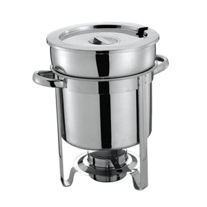 Magideal - Calentador De Alimentos Para Catering, Sopas, Cereales Calientes, Reutilizables Con Soporte Para Combustible, Olla Para Sopa Para Bodas, Banquetes De 7L