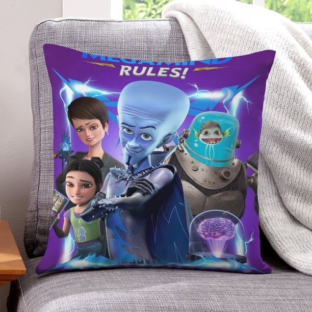 ¡Megamind Manda! Fundas de almohada de terciopelo con tema, regalos de funda de almohada, decoración para el hogar, cojín de lanzar, regalo de cumpleaños para fans y parejas.61*61cm.