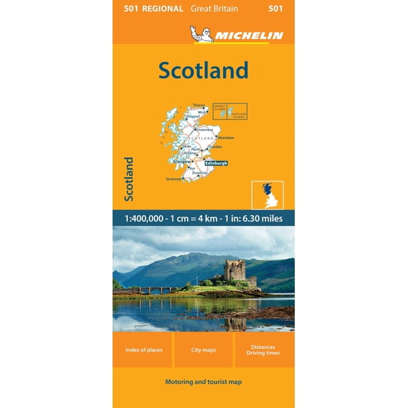 Mapa Michelin Regional de Escocia 501 para Automovilistas y Turistas