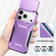 thumbnail image 4 of Funda Resistente para iPhone 17 Pro con Tapa Deslizante y Protección Militar Morado, 4 of 6