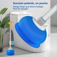 Sopapo Para Wc Baño Tina Con Mango Ergonométrico Aileda 14.5X44Cm