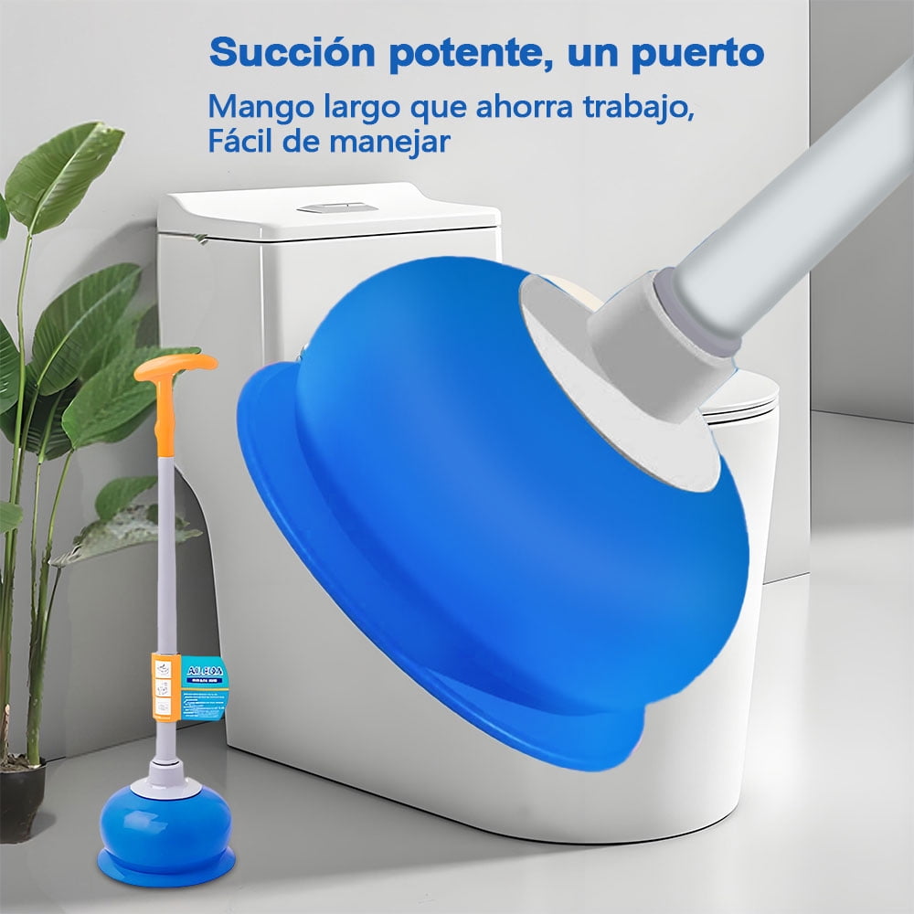 Sopapo Para Wc Baño Tina Con Mango Ergonométrico Aileda 14.5x44cm