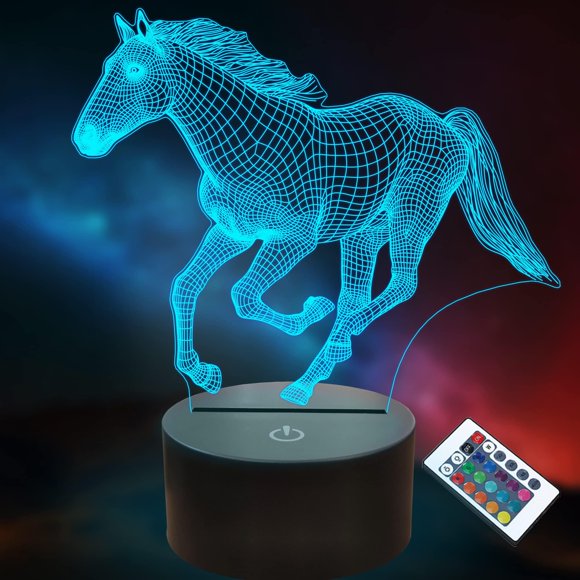 Luz nocturna Lightzz 3D caballo RGB con control remoto