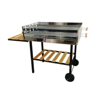 Igpro - Parrilla Carbón Acero Inoxidable Con Ruedas