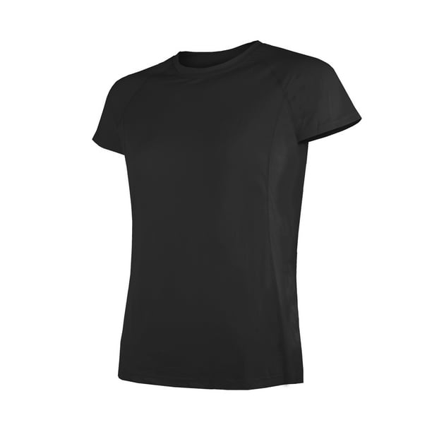 Polera Dry Fit Manga Corta Panel Malla Espalda Mujer