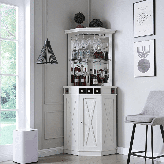 Muebles Santa Ana - Vitrina Esquinero White Dc08