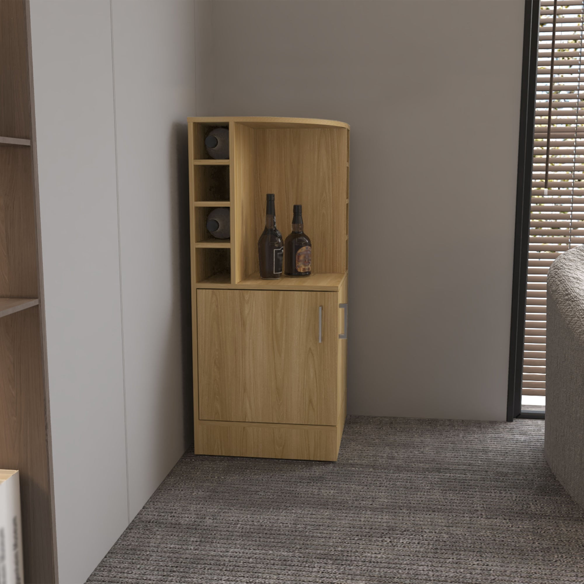 Tuhome - Bar Bajo Esquinero 8 Botelleros Jakes 2 Puertas Fresno