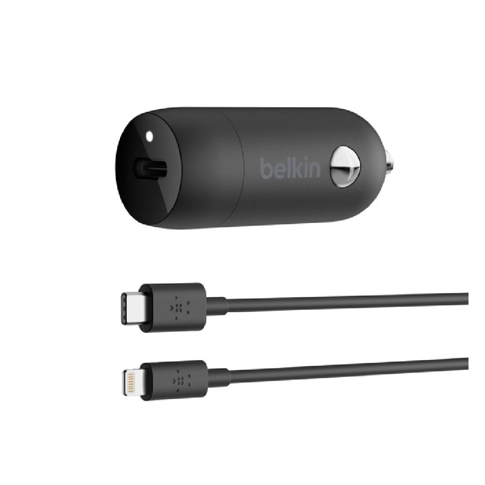 Cargador De Auto Belkin 20w Usb C 10 + Cable Lightning