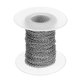 thumbnail image 5 of 1 Rollo Cadenas cruzadas de acero inoxidable Cadena de cables Joyería de plata Makings 1 mm, 5 of 5