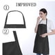 thumbnail image 2 of Delantal LOYHUANG 60x70 cm negro - Pack de 6 con bolsillos, 2 of 7
