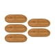 thumbnail image 4 of Bandeja Para Servir De Bambú, Posavasos Para Mesa De Centro, Encimera De Cocina, Ovalado, 2 Agujeros, 5 Piezas, 4 of 5