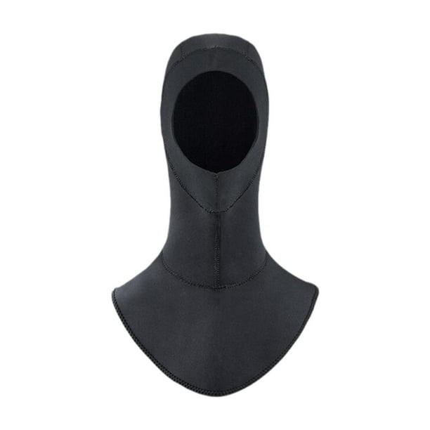 Capucha de neopreno para traje de buceo, gorro de neopreno ergonómico, gorro de buceo, capucha térmica para surf, snorkel, piragüismo, mujeres y niños Negro